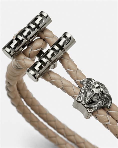 versace bracciale medusa|versace medusa braided leather bracelet.